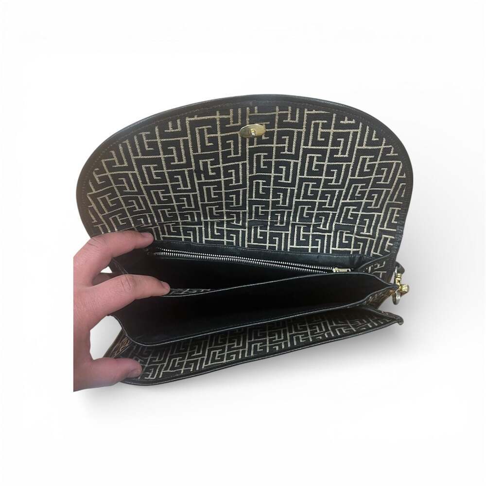 Authentic Vintage Pierre Balmain Labyrinth Monogram Shoulder Bag - Picture 4 of 7